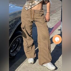 GILIPUR Size S High Waisted Straight Leg Wide Leg Casual Work Trousers